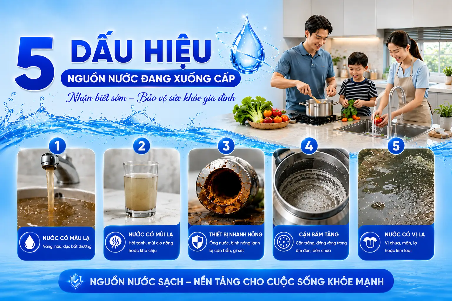 5 dau hieu nguon nuoc dang xuong cap thumnails 1 5 dấu hiệu nguồn nước đang xuống cấp mà cả gia đình không biết Thế Giới Lọc Tổng