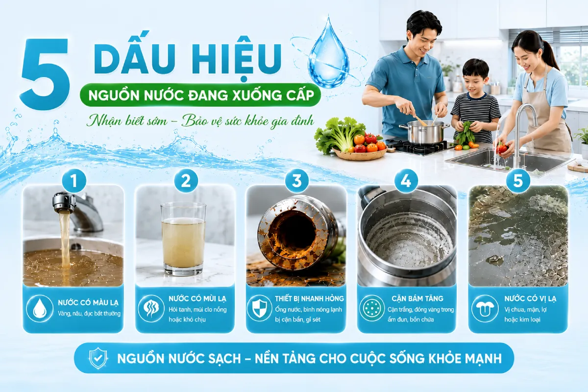 5 dau hieu nguon nuoc 5 dấu hiệu nguồn nước đang xuống cấp mà cả gia đình không biết Thế Giới Lọc Tổng