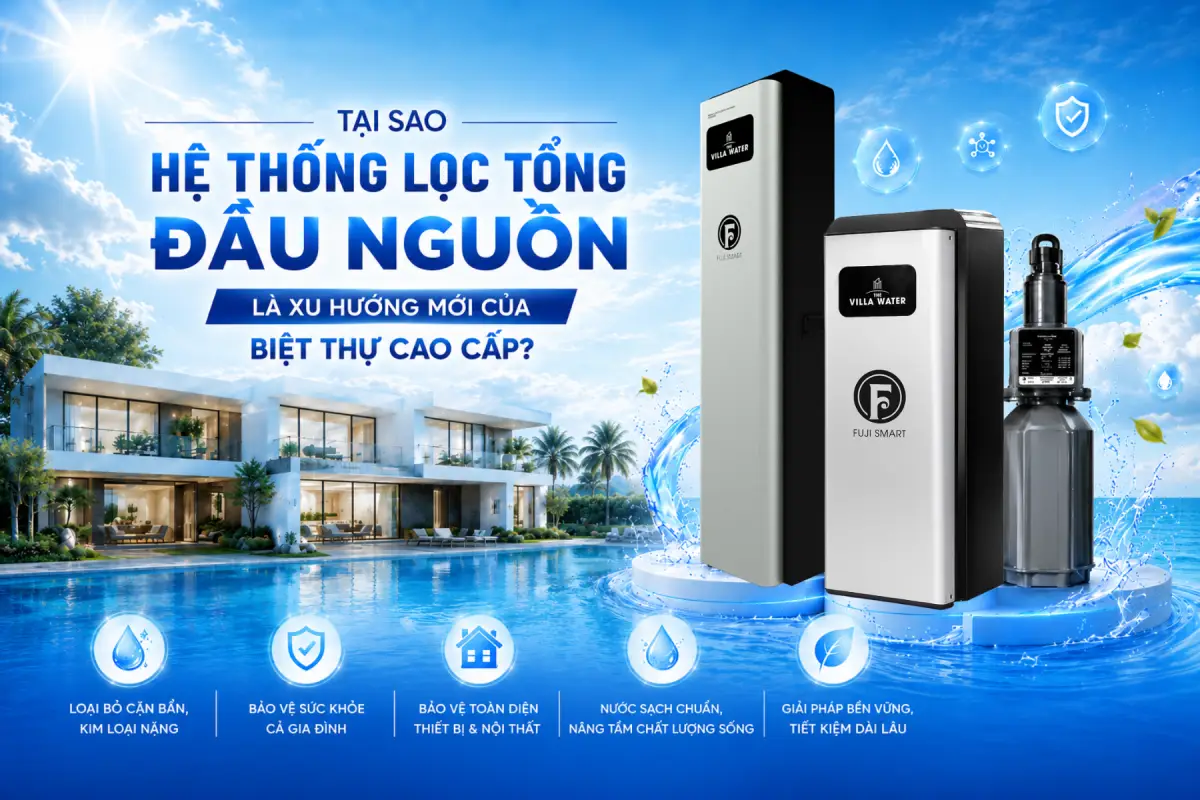 He thong loc tong dau nguon cho biet thu 3 Tại sao hệ thống lọc tổng đầu nguồn là xu hướng mới của biệt thự cao cấp? Thế Giới Lọc Tổng