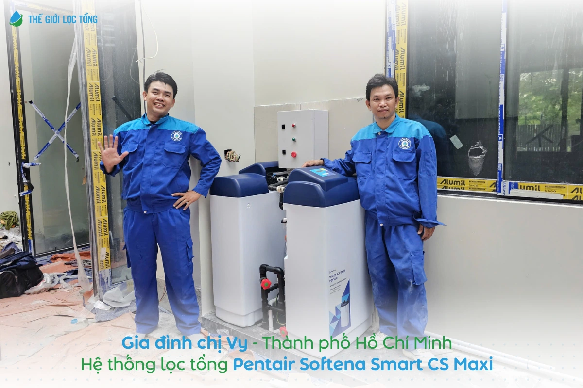 Dự án lắp đặt lọc tổng đầu nguồn Pentair Softena Smart CS Maxi cho villa tại TP.HCM 5 Lap dat Pentair CS Dự án lắp đặt lọc tổng đầu nguồn Pentair Softena Smart CS Maxi cho villa tại TP.HCM Thế Giới Lọc Tổng