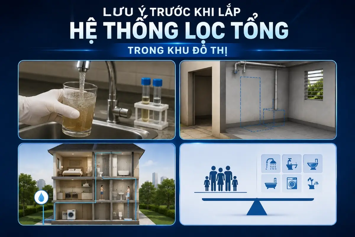 Lưu ý trước khi lắp hệ thống lọc tổng trong khu đô thị
