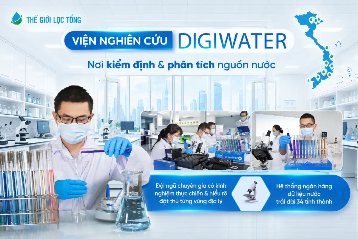 Phân tích nguồn nước cùng viện nghiên cứu DigiWater