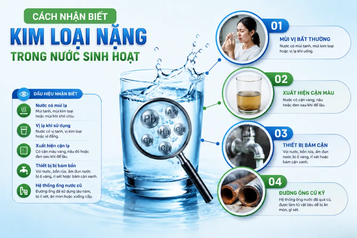 Cách nhận biết kim loại nặng
