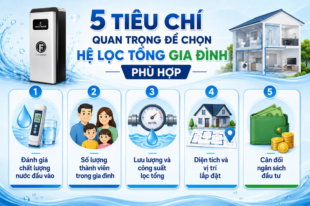 Cẩm nang chọn mua hệ thống lọc tổng gia đình chuẩn