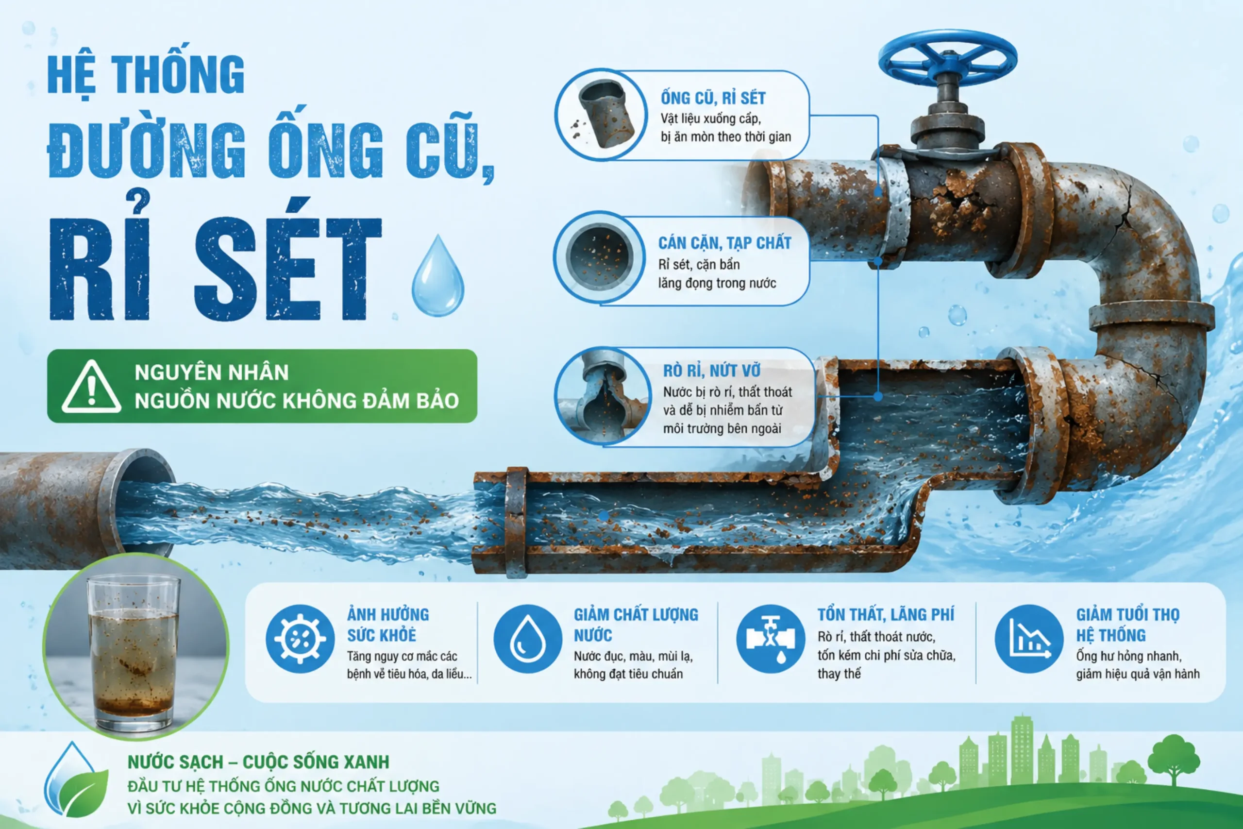 Nguồn nước: Thủ phạm gây khô tóc, rụng tóc và khô da