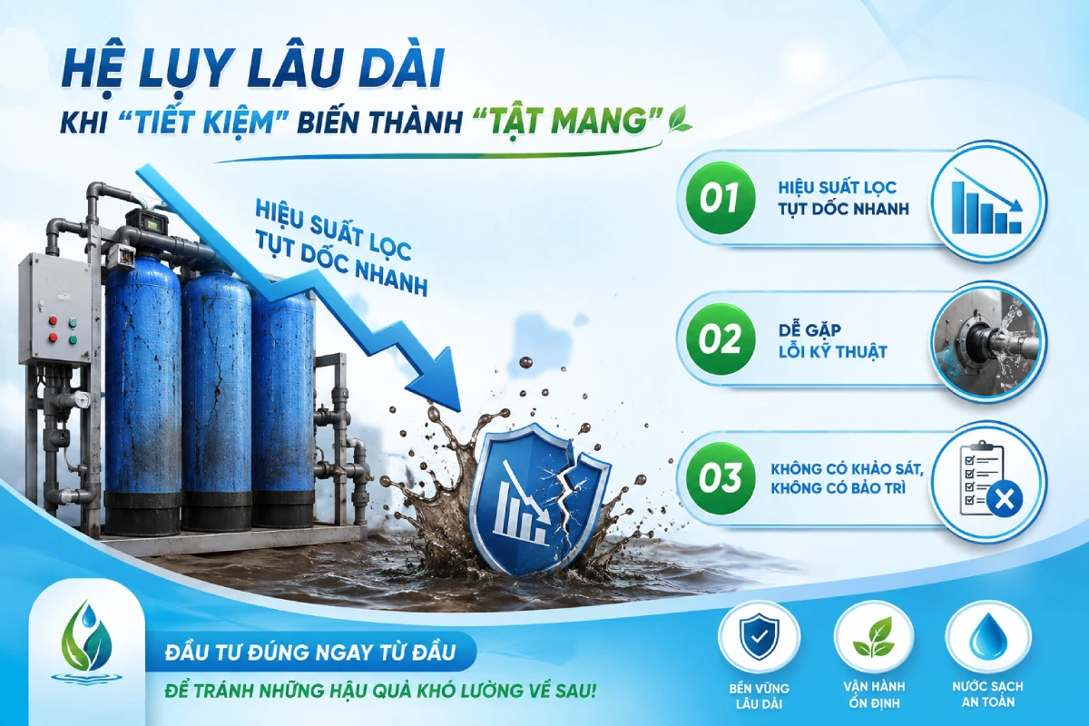 Mua hệ thống lọc tổng giá rẻ: Tiết kiệm thật hay "tiền mất tật mang"? 8 Hệ lụy khi chọn hệ thống lọc tổng giá rẻ