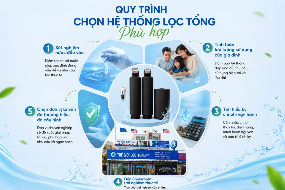 Mua hệ thống lọc tổng giá rẻ: Tiết kiệm thật hay "tiền mất tật mang"? 9 Cách chọn lọc tổng phù hợp với gia đình