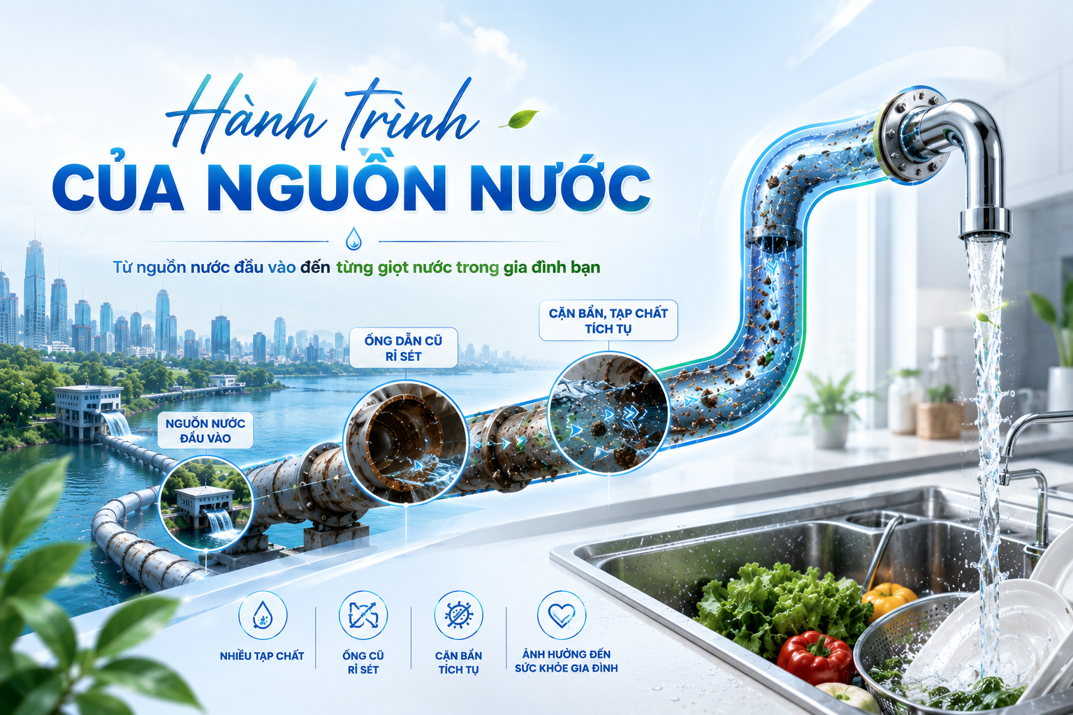 Thực trạng nấu ăn bằng nước máy tại TPHCM, Hà Nội – Có thực sự an toàn? 8 Thực trạng nấu ăn bằng nước máy